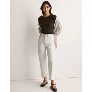 Madewell The Perfect Vintage Wide Leg Crop Jeans Women's Size 29 Light Wash